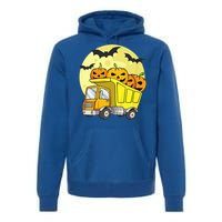 Halloween Construction Truck Pumpkin Premium Hoodie