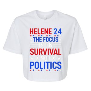 Helenenorth Carolina The Focus Is On Survival Not Politics Bella+Canvas Jersey Crop Tee