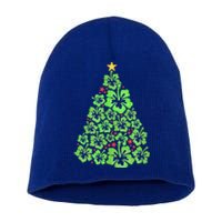 Hawaiian Christmas Tree Mele Kalikimaka Hawaii Tropical Short Acrylic Beanie