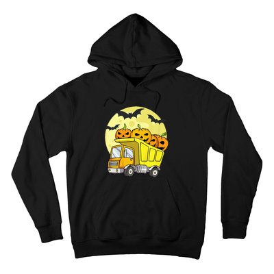 Halloween Construction Truck Pumpkin Hoodie