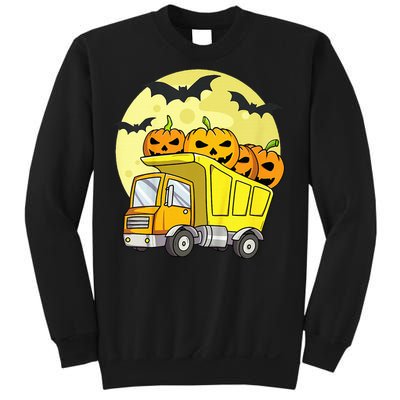 Halloween Construction Truck Pumpkin Sweatshirt