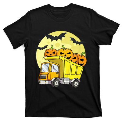 Halloween Construction Truck Pumpkin T-Shirt