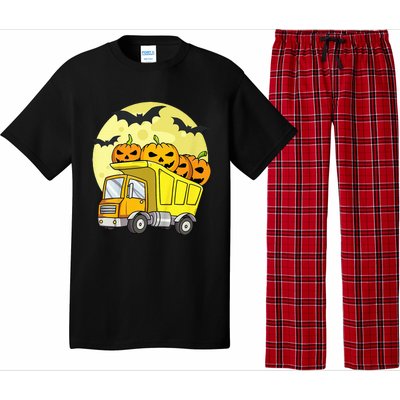 Halloween Construction Truck Pumpkin Pajama Set