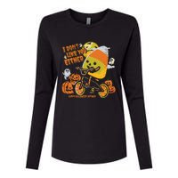 Halloween Costume Team Candy Corn I DonT Like You Either Womens Cotton Relaxed Long Sleeve T-Shirt