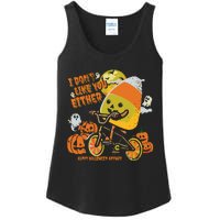 Halloween Costume Team Candy Corn I DonT Like You Either Ladies Essential Tank