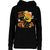 Halloween Costume Team Candy Corn I DonT Like You Either Womens Funnel Neck Pullover Hood