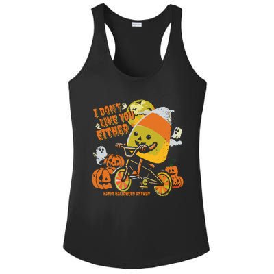 Halloween Costume Team Candy Corn I DonT Like You Either Ladies PosiCharge Competitor Racerback Tank