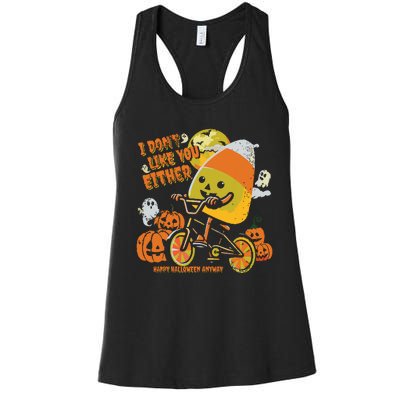 Halloween Costume Team Candy Corn I DonT Like You Either Women's Racerback Tank