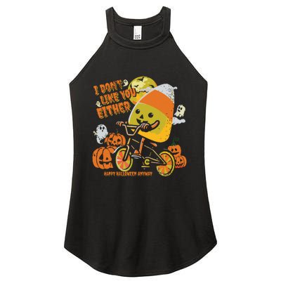 Halloween Costume Team Candy Corn I DonT Like You Either Women's Perfect Tri Rocker Tank