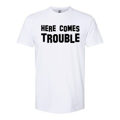 Here Comes Trouble Softstyle CVC T-Shirt