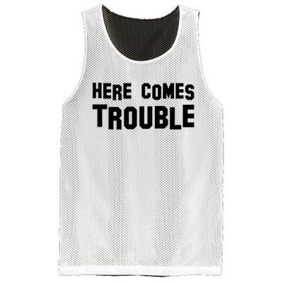 Here Comes Trouble Mesh Reversible Basketball Jersey Tank