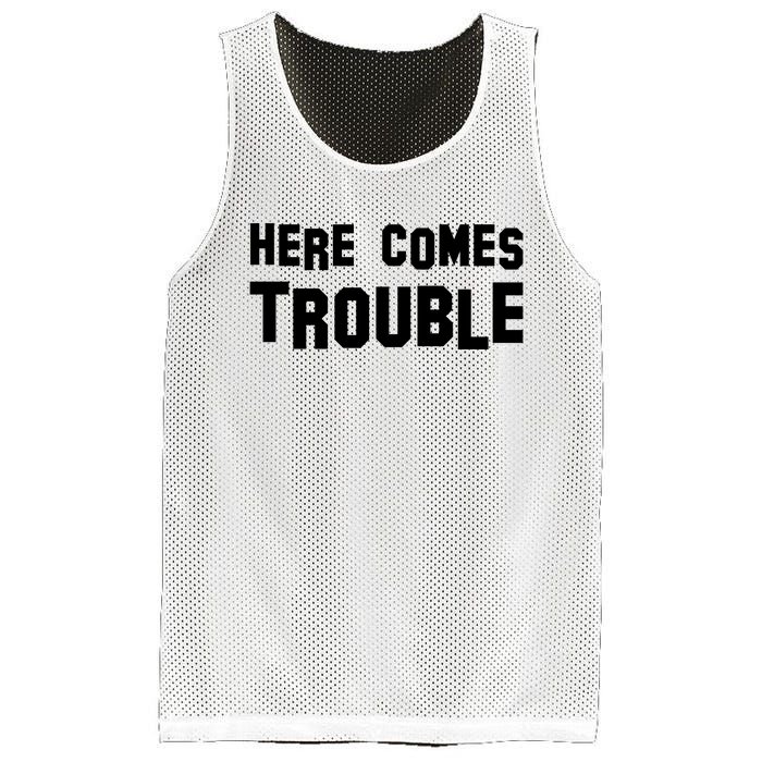 Here Comes Trouble Mesh Reversible Basketball Jersey Tank