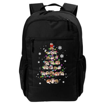 Hedgehog Christmas Tree Daily Commute Backpack