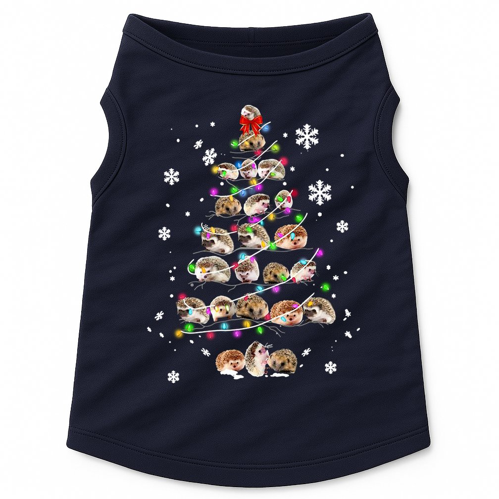 Hedgehog Christmas Tree Doggie Tank