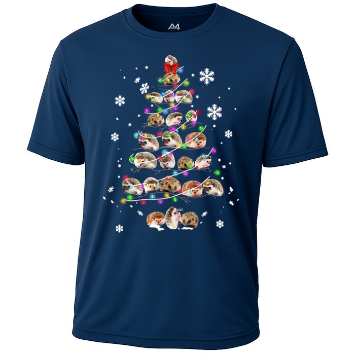 Hedgehog Christmas Tree Cooling Performance Crew T-Shirt