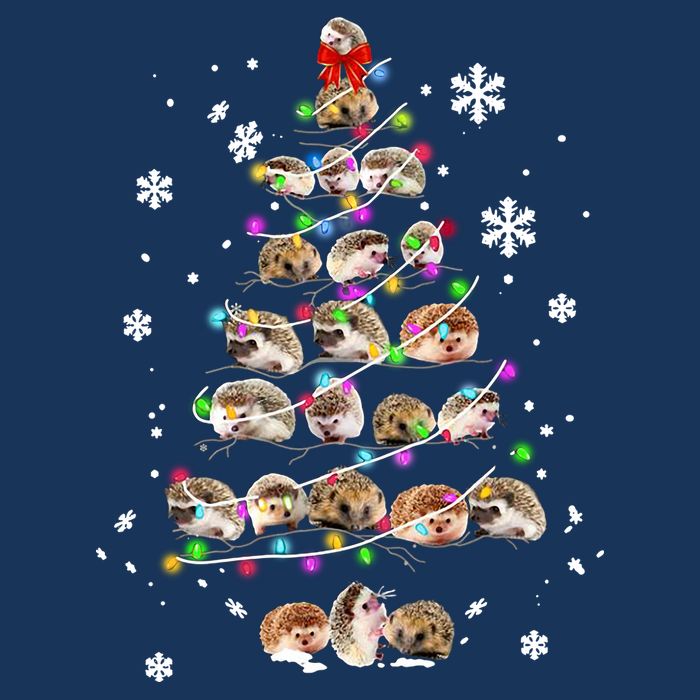 Hedgehog Christmas Tree Cooling Performance Crew T-Shirt