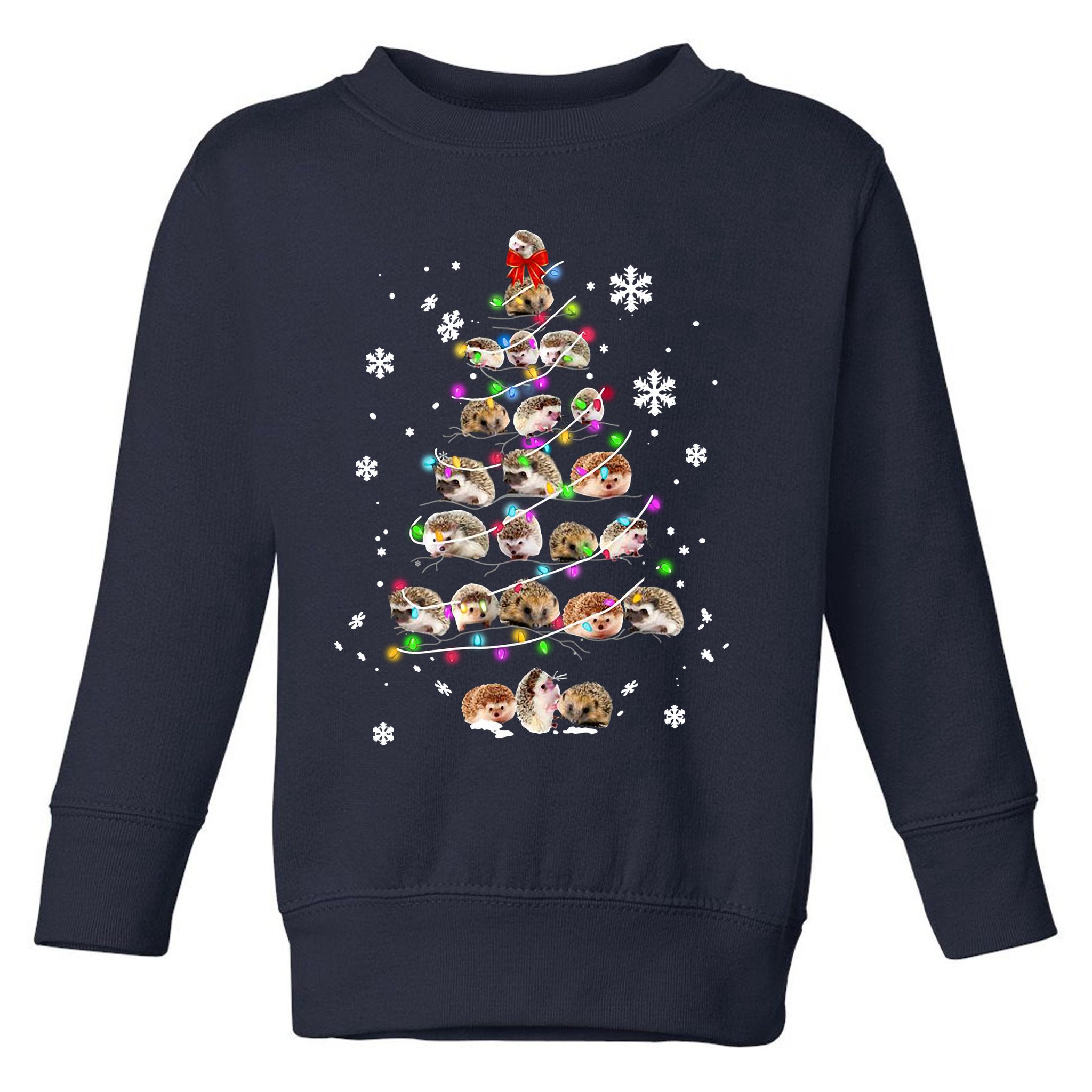 Hedgehog Christmas Tree Toddler Sweatshirt