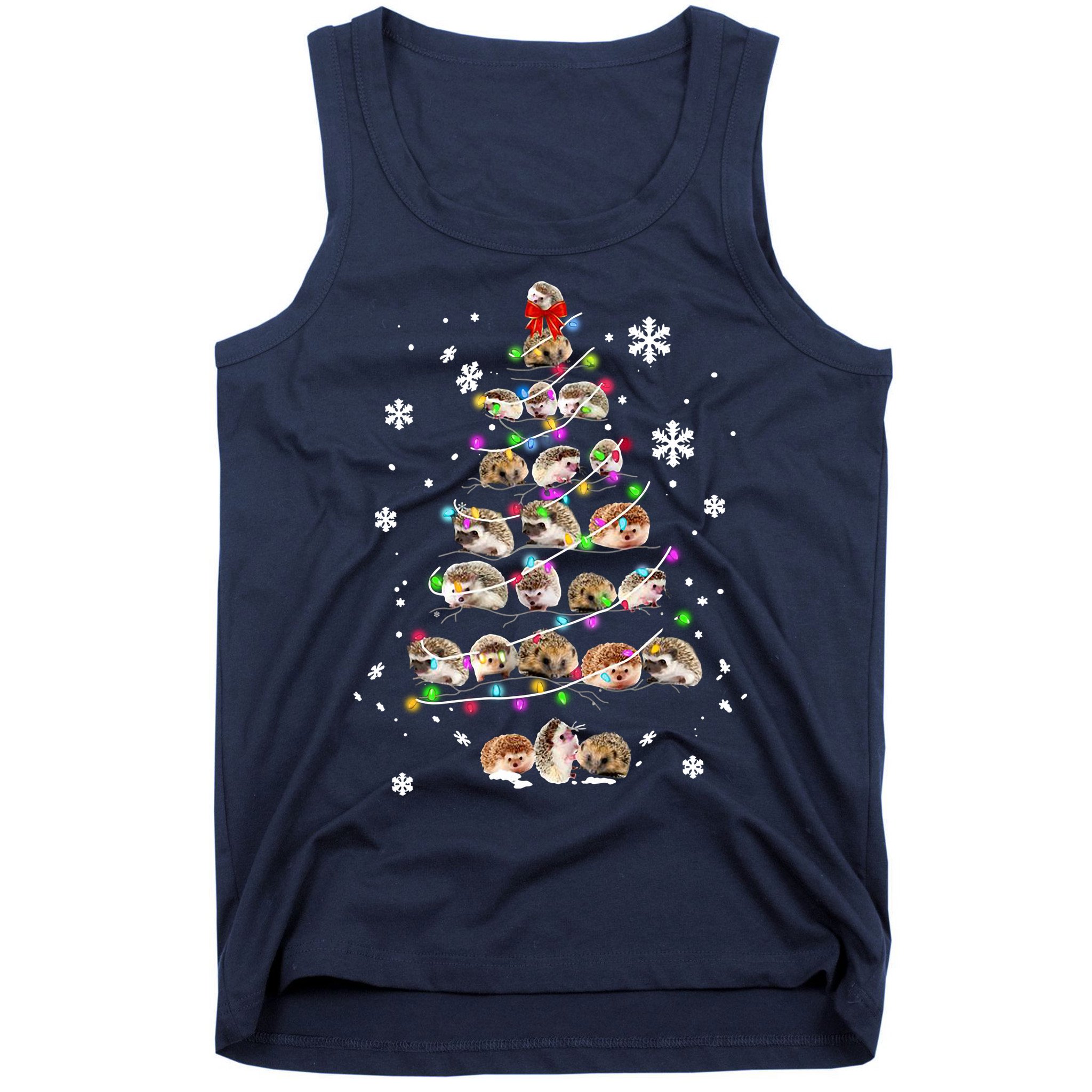 Hedgehog Christmas Tree Tank Top