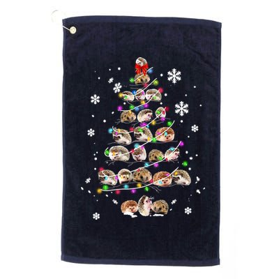Hedgehog Christmas Tree Golf Towel