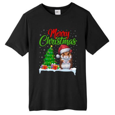 Hamster Christmas Tree Lights Funny Xmas Hamster Lover Gift Tall Fusion ChromaSoft Performance T-Shirt