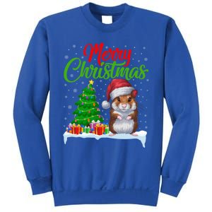 Hamster Christmas Tree Lights Funny Xmas Hamster Lover Gift Sweatshirt