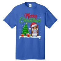 Hamster Christmas Tree Lights Funny Xmas Hamster Lover Gift Tall T-Shirt