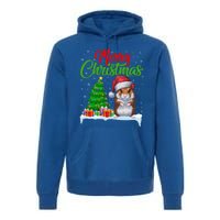 Hamster Christmas Tree Lights Funny Xmas Hamster Lover Gift Premium Hoodie