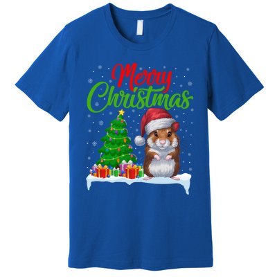 Hamster Christmas Tree Lights Funny Xmas Hamster Lover Gift Premium T-Shirt