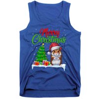 Hamster Christmas Tree Lights Funny Xmas Hamster Lover Gift Tank Top