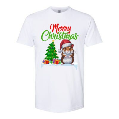 Hamster Christmas Tree Lights Funny Xmas Hamster Lover Gift Softstyle CVC T-Shirt