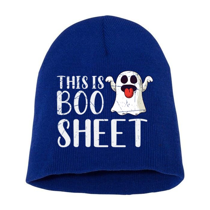 Halloween Costume Trick Or Treat Boo Sheet Funny Ghost Gift Short Acrylic Beanie