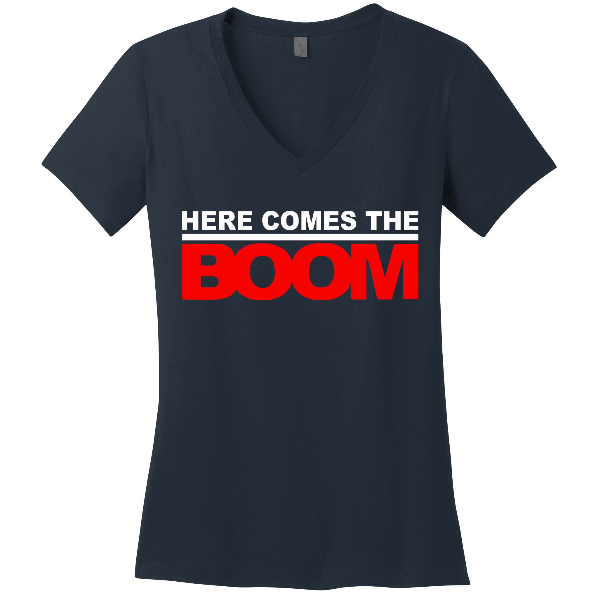 Here Comes The Boom Women's V-Neck T-Shirt
