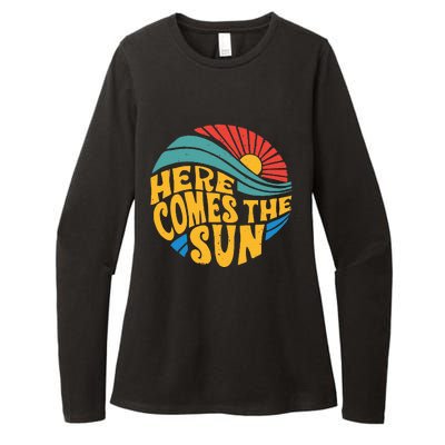 Here Comes The Sun Music Lover Graphic Womens CVC Long Sleeve Shirt