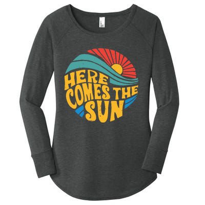 Here Comes The Sun Music Lover Graphic Women's Perfect Tri Tunic Long Sleeve Shirt