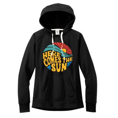 Here Comes The Sun Music Lover Graphic Women's Fleece Hoodie