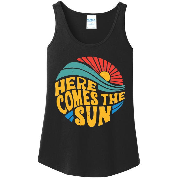 Here Comes The Sun Music Lover Graphic Ladies Essential Tank