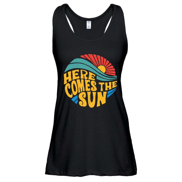 Here Comes The Sun Music Lover Graphic Ladies Essential Flowy Tank