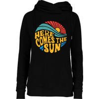 Here Comes The Sun Music Lover Graphic Womens Funnel Neck Pullover Hood