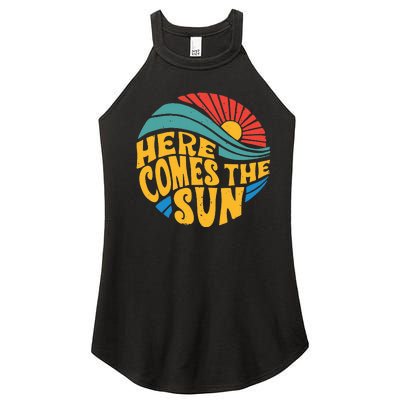 Here Comes The Sun Music Lover Graphic Women's Perfect Tri Rocker Tank