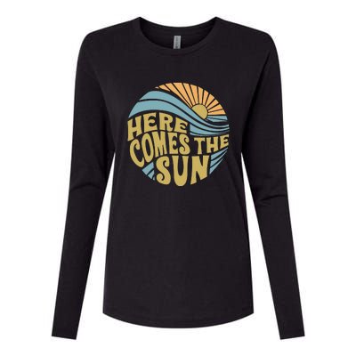 Here Comes The Sun Womens Cotton Relaxed Long Sleeve T-Shirt