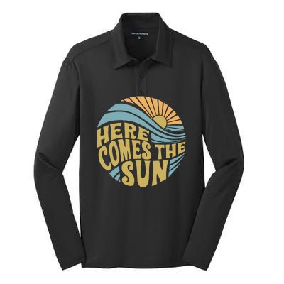 Here Comes The Sun Silk Touch Performance Long Sleeve Polo