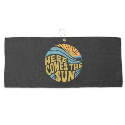 Here Comes The Sun Large Microfiber Waffle Golf Towel