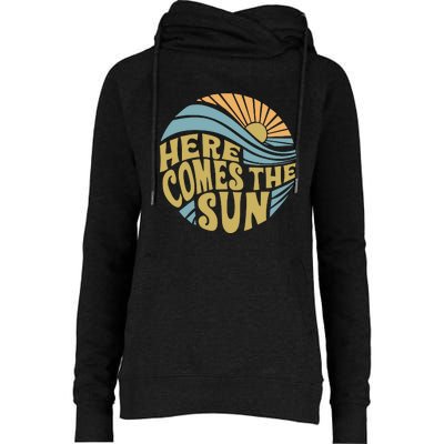 Here Comes The Sun Womens Funnel Neck Pullover Hood