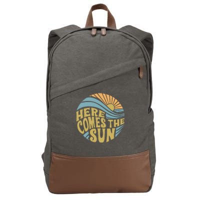 Here Comes The Sun Cotton Canvas Backpack