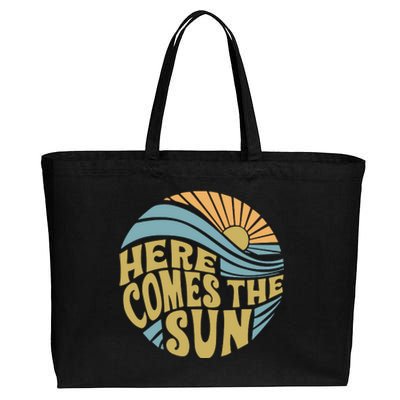 Here Comes The Sun Cotton Canvas Jumbo Tote