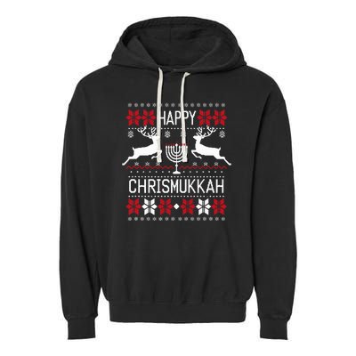 Happy Chrismukkah This Is My Christmas Hanukkah Funny Cool Garment-Dyed Fleece Hoodie