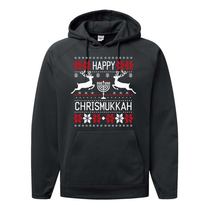 Happy Chrismukkah This Is My Christmas Hanukkah Funny Cool Performance Fleece Hoodie