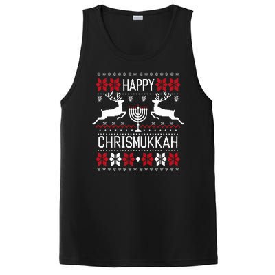 Happy Chrismukkah This Is My Christmas Hanukkah Funny Cool PosiCharge Competitor Tank