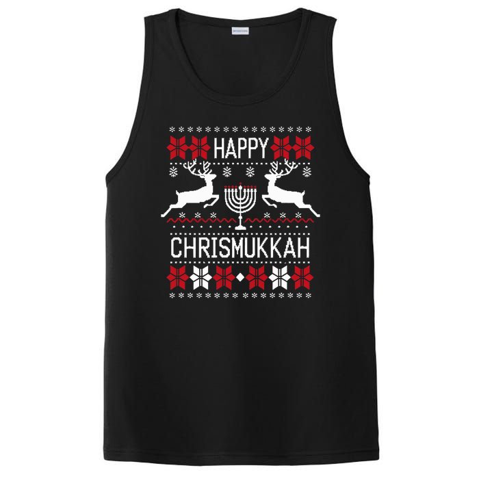 Happy Chrismukkah This Is My Christmas Hanukkah Funny Cool PosiCharge Competitor Tank