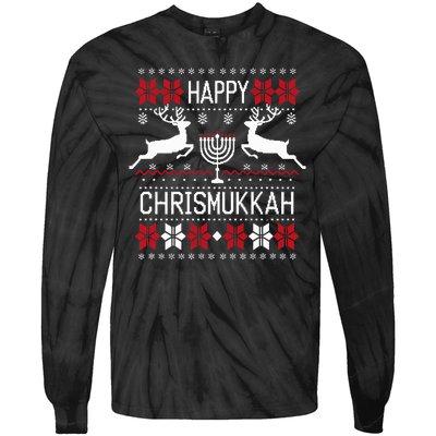 Happy Chrismukkah This Is My Christmas Hanukkah Funny Cool Tie-Dye Long Sleeve Shirt